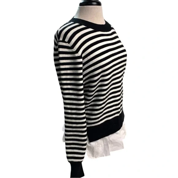 English Factory Black & White Striped Sweater Top - Picture 8 of 12